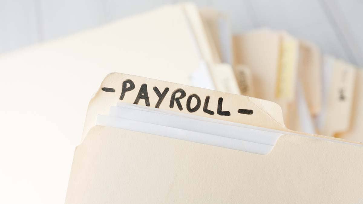 Folder labeled "Payroll."