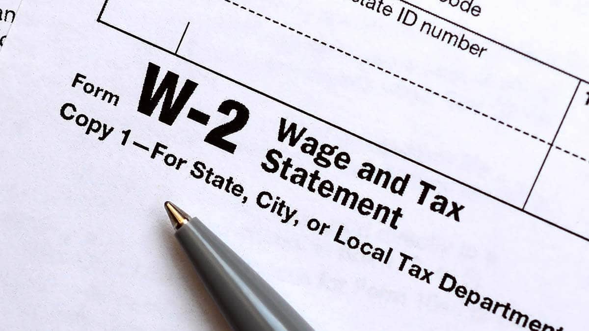 Form W-2, Wage and Tax Statement.