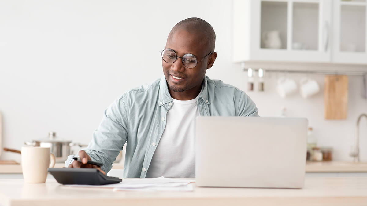 Man handling tax withholding for children on payroll.