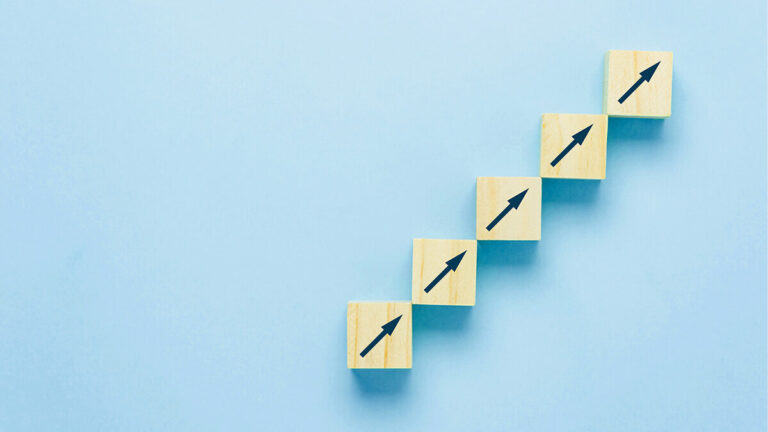 Arrows pointing up in a ladder formation.