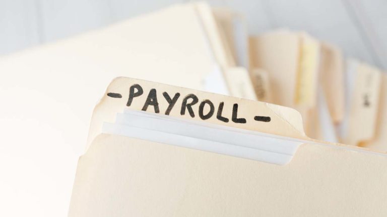 Folder labeled "Payroll."
