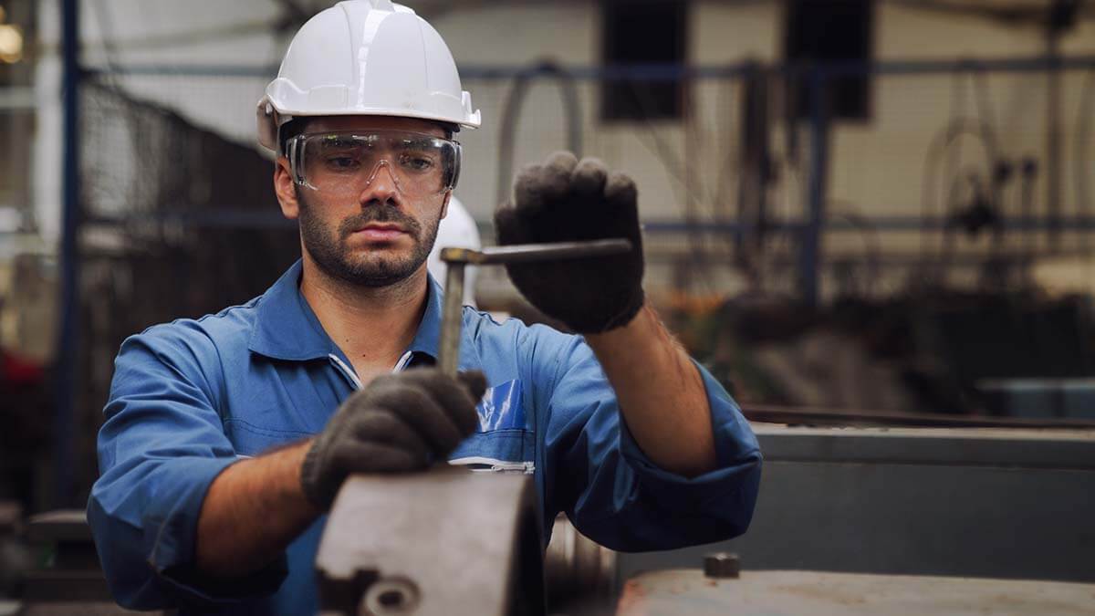 Welder working on a project.