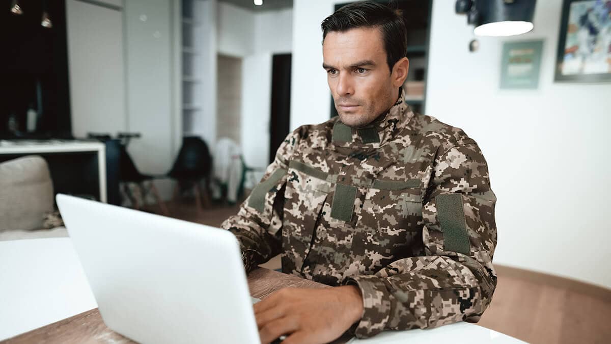 Man in military uniform.