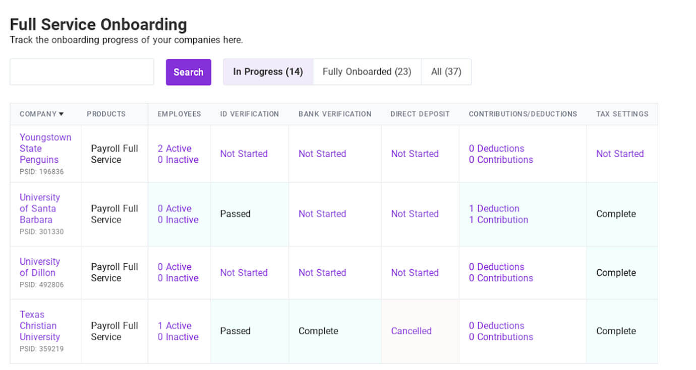 Patriot's Full Service Onboarding page for accountants in Patriot's Partner Program.