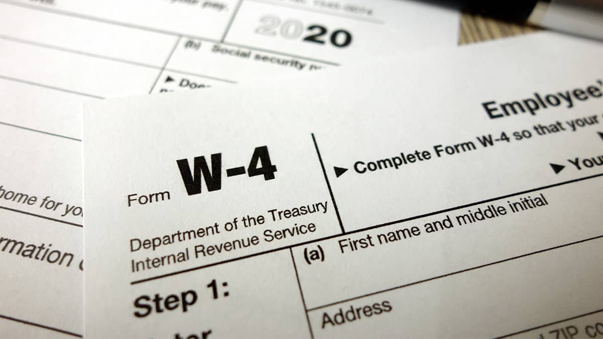 Form W-4, Employee's Withholding Certificate.