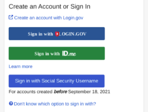 Create an account or sign in screenshot.