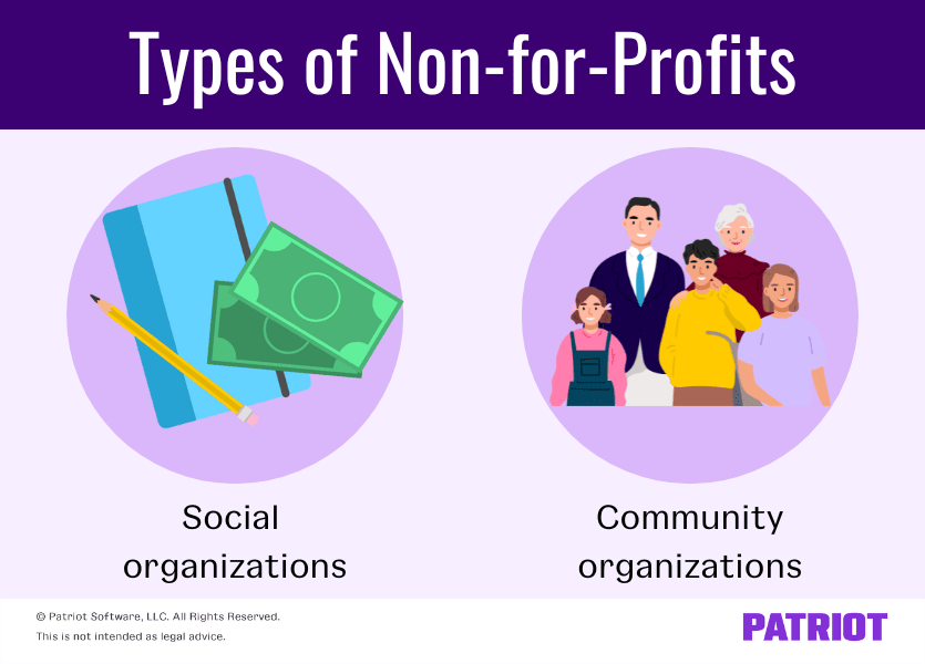 Types of not-for-profits: Social organizations and community organizations
