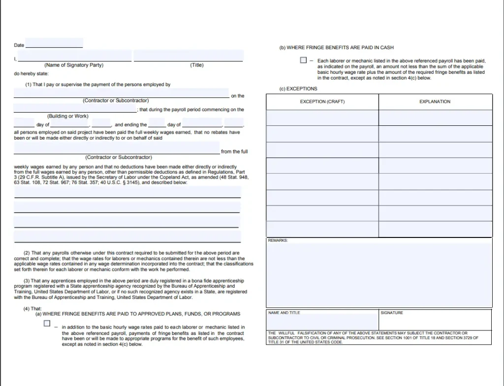 Form WH-347 screenshot, page 2.